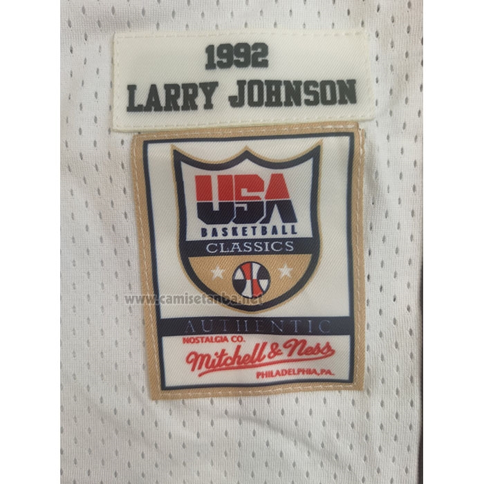 Camiseta USA 1992 James Johnson #15 Blanco